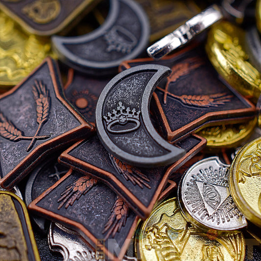 100 Mixed Metal Coins for tabletop RPGs