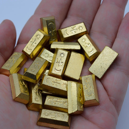 20 Gold Metal Ingots for tabletop RPGs