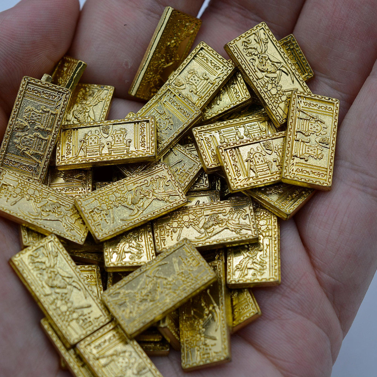 40 Gold Metal Trade Bars for tabletop RPGs
