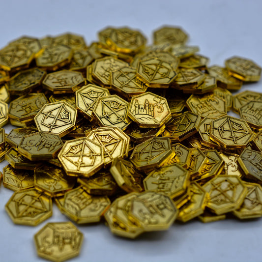 500 Gold Human Metal Coins for tabletop RPGs