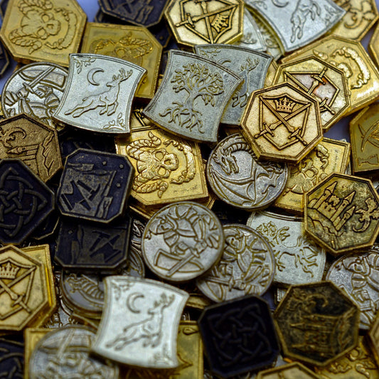 500 Mixed Gold Metal Coins for tabletop RPGs