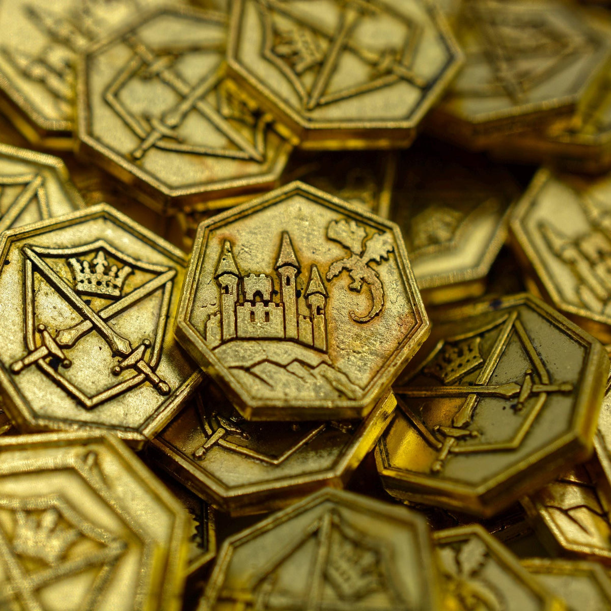 1,000 Gold Human Metal Coins, detail view 2