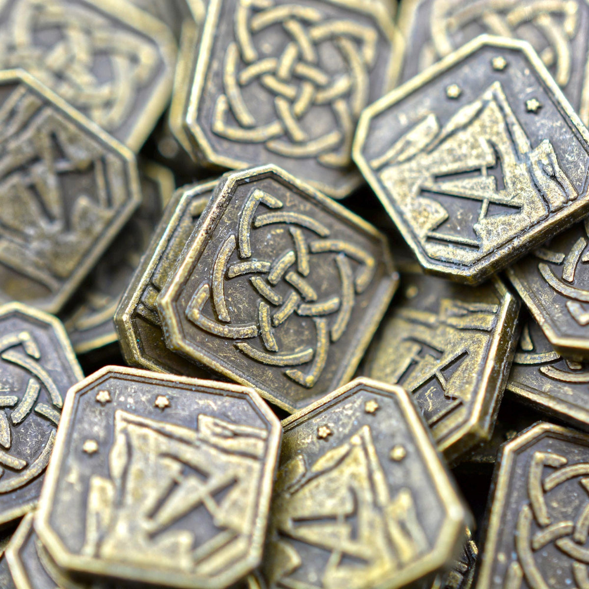 500 Gold Dwarven Metal Coins for tabletop RPGs