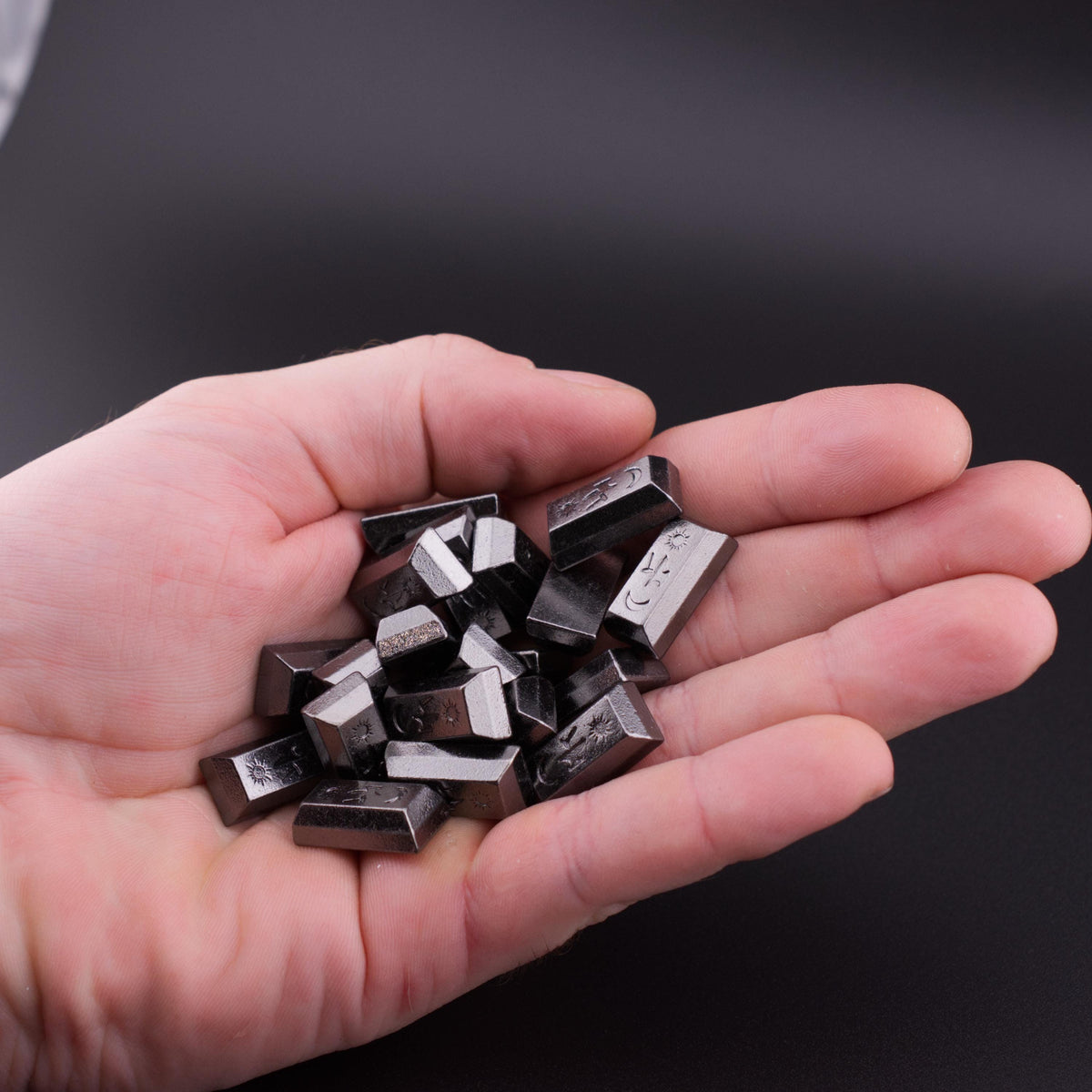 20 Dark Gunmetal Ingots for tabletop RPGs