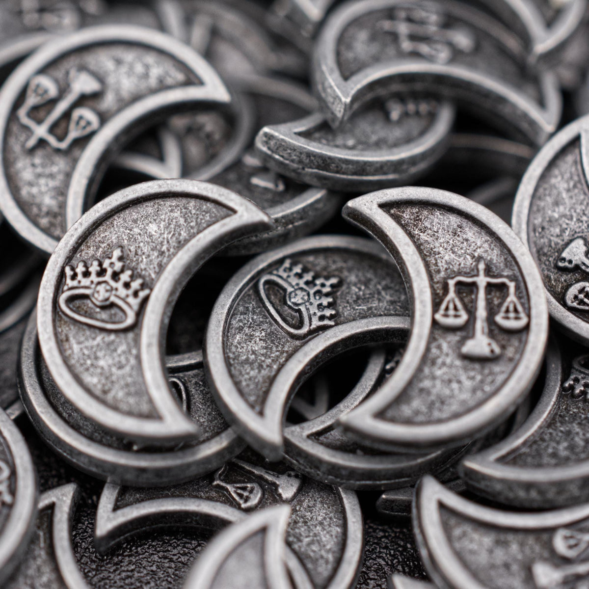 100 Silver Metal Coins, detail view 2