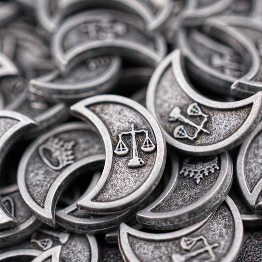 500 Silver Metal Coins for tabletop RPGs