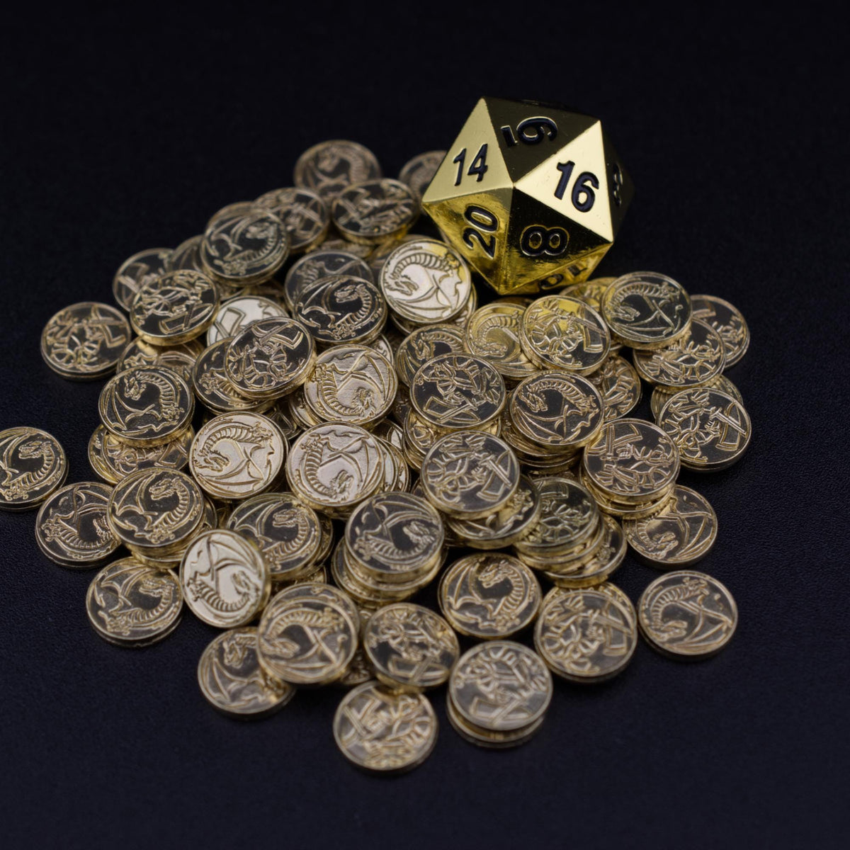 100 Gold Metal Coins, detail view 6