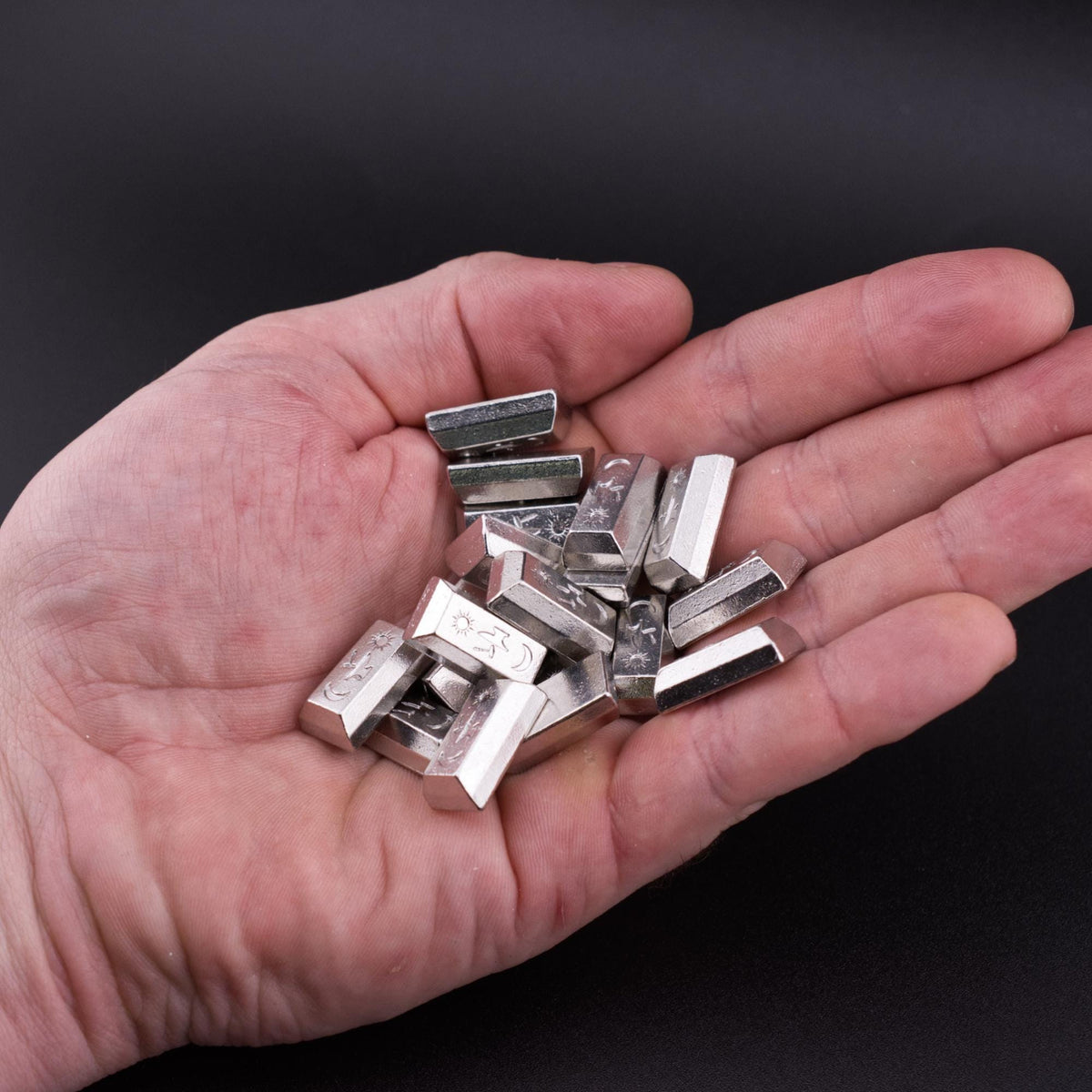 20 Platinum Metal Ingots for tabletop RPGs
