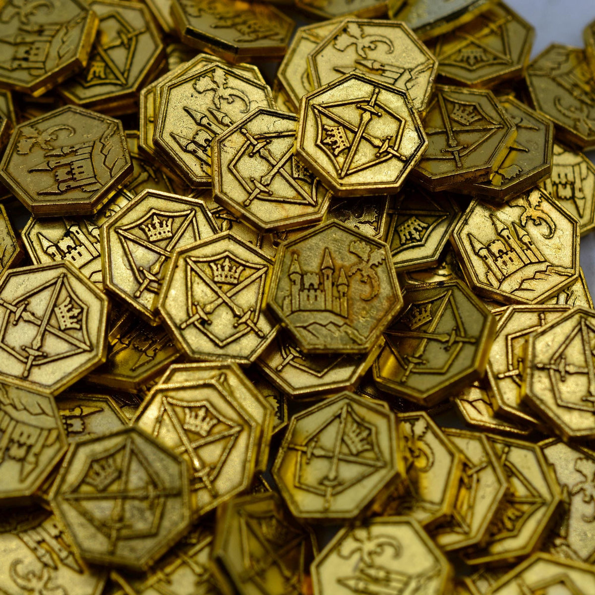 1,000 Gold Human Metal Coins for tabletop RPGs