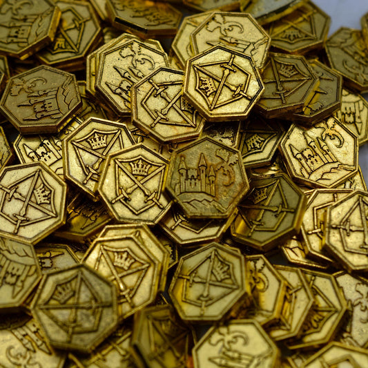 1,000 Gold Human Metal Coins for tabletop RPGs