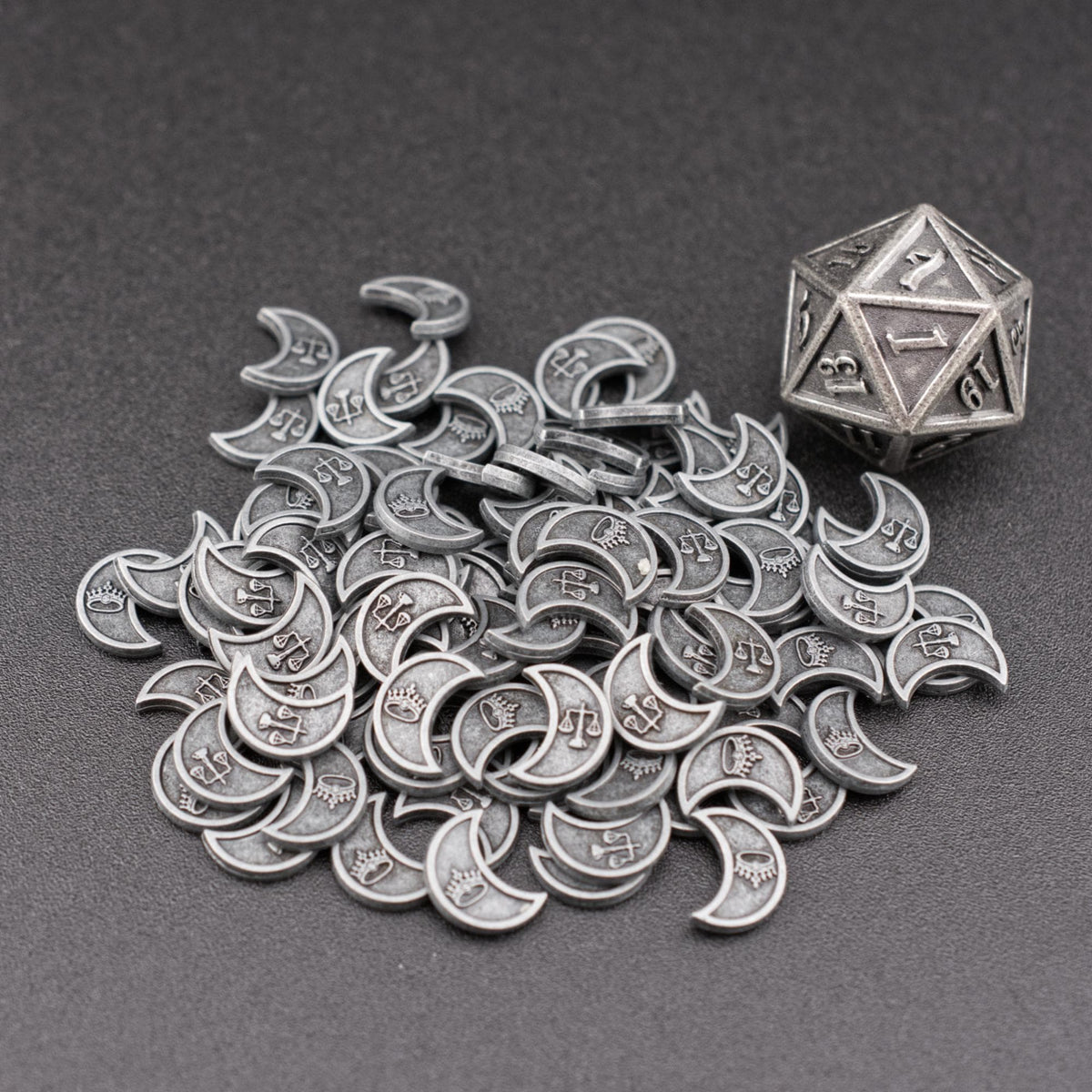 100 Silver Metal Coins, detail view 5