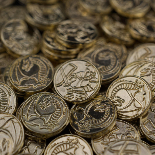 100 Gold Metal Coins, detail view 2